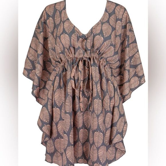 GUC Napua Collection- Honolulu Brand Pink Gray Swim Suit Cover Up Beach - OS - Picture 3 of 10